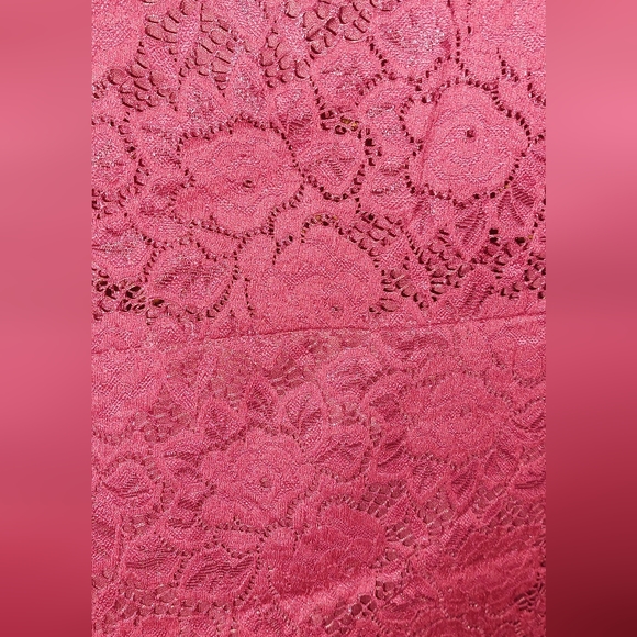 Lulu's Flirty Thoughts Lace Off the Shoulder Bodycon Dress in Wine Red - Picture 9 of 9